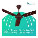 SYSKA Halito 1200mm Ceiling Fan Aluminum Blade with Corrosion Resistance Body (Brown)
